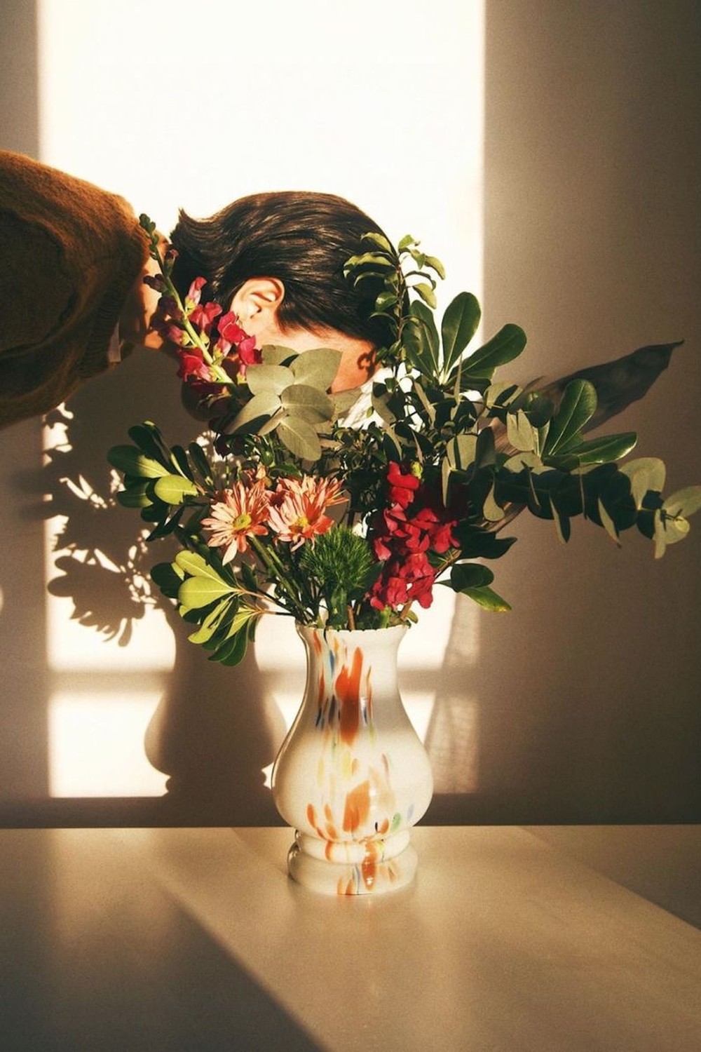 Close-up of a unique flower arrangement, representing individuality and irreplaceable worth